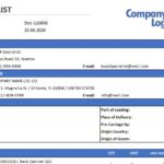 How To Write A Packing List For Import And Export packing list template